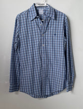 Load image into Gallery viewer, Brooks Brothers Mens Blue And White Plaid Non-Iron Button-Up Shirt Size Small