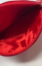 Load image into Gallery viewer, Giorgio Armani Beauty Womens Red Zipper Dome Wristlet Makeup Cosmetic Bag