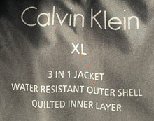 Load image into Gallery viewer, Calvin Klein Mens Black Long Sleeve Water Resistant 3-In-One Jacket Size XL
