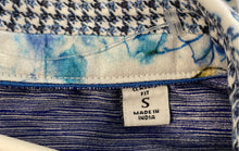 Load image into Gallery viewer, Robert Graham Mens Blue White Floral Classic Fit Button-Up Shirt Size S