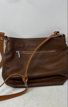 Load image into Gallery viewer, Valentina Womens Brown Leather Bottom Studs Adjustable Strap Crossbody Handbag