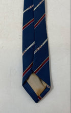 Load image into Gallery viewer, Gianni Manzoni Mens Blue Striped Adjustable Formal Pointed Tie One Size