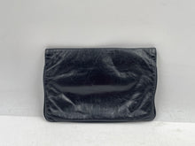 Load image into Gallery viewer, Authentic Marc Jacobs Womens Black Leather Flap Over LIned Clutch Bag Stained