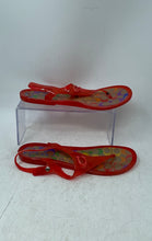 Load image into Gallery viewer, Coach Womens Natalee Multicolor Signature Print Jelly Thong Sandals Size 9 B