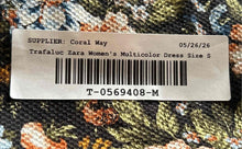Load image into Gallery viewer, Zara Womens Trafaluc Multicolor Tapestry Floral 3/4 Sleeve Mini Dress Size Small