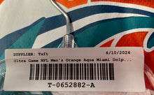 Load image into Gallery viewer, Ultra Game Mens Orange Aqua Ombre Print NFL Miami Dolphins Football Jersey Sz XL