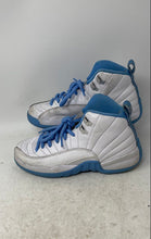 Load image into Gallery viewer, Nike Boys Air Jordan 12 153265-112 White Blue Lace-Up Basketball Shoes Size 6Y