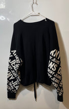 Load image into Gallery viewer, DKNY Jeans Womens Black White Crew Neck Long Sleeve Pullover Sweater Size XL