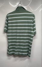 Load image into Gallery viewer, Lacoste Mens Olive Green Striped Spread Collar Short Sleeve Polo Shirt Size 3
