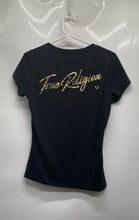 Load image into Gallery viewer, True Religion Womens Black Short Sleeve Pullover T-Shirt Size Medium