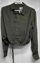 Load image into Gallery viewer, Asos Womens Green Long Sleeve Collared Blouse Top Size 4 With Tag