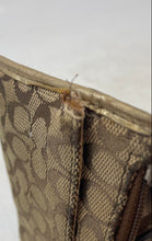 Load image into Gallery viewer, Coach Womens Brown Signature Canvas Leather Trim Mini Skinny Id Case Wallet