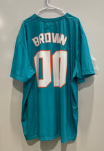 Load image into Gallery viewer, Mens Orange Green Miami Dolphins Brown #00 Graphic Activewear T-Shirt Size 4XL