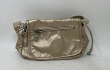 Load image into Gallery viewer, Kipling Womens Sabian Gold Adjustable Strap Charm Flap Mini Crossbody Bag