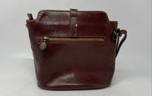 Load image into Gallery viewer, Royal Siena Womens Dark Brown Leather Outer Pocket Mini Crossbody Handbag