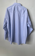 Load image into Gallery viewer, Calvin Klein Mens Blue Printed Regular Fit Dress Shirt Size 2XL 18-18.5 34/35