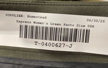 Load image into Gallery viewer, Express Womens Green Columnist Flat Front Slash Pockets Dress Pants Size 00R