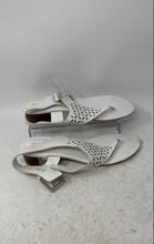 Load image into Gallery viewer, Michael Kors Womens White Leather Open Toe Block Heel Thong Sandals Size 7.5 M