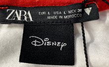 Load image into Gallery viewer, Zara Disney Womens White Short Sleeve Crew Neck Pullover Graphic T-Shirt Size L