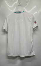 Load image into Gallery viewer, Nike Womens White Miami Dolphins Dri-Fit NFL Football Polo Shirt Size M