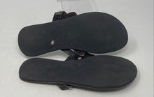 Load image into Gallery viewer, Afro Styles Kenya Womens Black Beaded Slip-On Flip Flop Sandals Size EUR 39