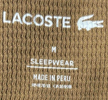 Load image into Gallery viewer, Lacoste Mens Brown Cotton Long Sleeve Pullover Sleepwear T-Shirt Size M With Tag