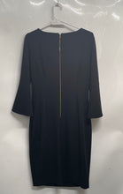Load image into Gallery viewer, Calvin Klein Womens Black 3/4 Bell Sleeve Boat Neck Sheath Dress Size 10