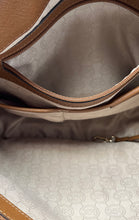 Load image into Gallery viewer, Michael Kors Womens Jet Set Brown Leather Double Handle Charm Tote Handbag