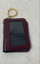 Load image into Gallery viewer, Victoria's Secret Womens Dark Purple Embossed Leather Keychain Card Case Wallet
