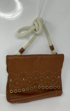 Load image into Gallery viewer, Adrienne Vittadini Womens Brown Leather Inner Pockets Crossbody Handbag