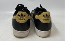 Load image into Gallery viewer, Adidas Mens Superstar HP5498 Black Gold Lace-Up Low Top Sneaker Shoes Size 12