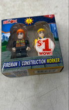 Load image into Gallery viewer, Top Blox Fireman And Construction Worker 2-Pack Toys Factory Sealed