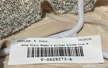 Load image into Gallery viewer, Anne Klein Womens Gray Silver Glitter Sequin Sleeveless Blouse Top Size Medium