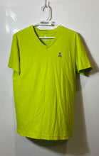 Load image into Gallery viewer, Psycho Bunny Mens Green Pima Cotton Short Sleeve V-Neck Pullover T-Shirt Size 4