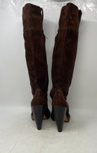 Load image into Gallery viewer, Michael Kors Womens Lucille Brown Leather Side Zip Knee-High Boots Size 7.5M