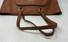 Load image into Gallery viewer, Calvin Klein Womens Brown Leather Outer Pocket Bottom Studs Shoulder Bag