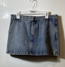 Load image into Gallery viewer, Market Womens Blue Medium Wash Slash Pockets Denim Mini Skirt Size Large