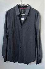 Load image into Gallery viewer, Guess Mens Blue Striped Cotton Spread Collar Long Sleeve Button-Up Shirt Size XL