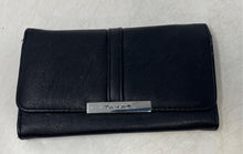 Load image into Gallery viewer, Tahari Womens Black Leather Credit Card Slots Trifold Wallet