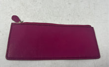 Load image into Gallery viewer, Coach Womens Purpura Color Leather Passport Holder Zipper Pouch Wallet
