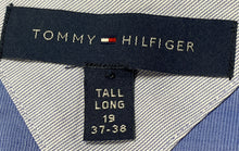 Load image into Gallery viewer, Tommy Hilfiger Mens Blue Cotton Long Sleeve Collared Dress Shirt Size 19 Tall
