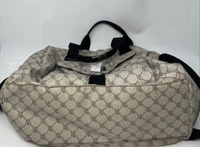 Load image into Gallery viewer, Authentic Lauren Ralph Lauren Womens Gray Black Monogram Print Travel Duffle Bag