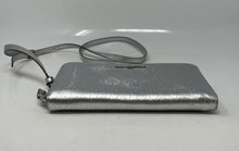 Load image into Gallery viewer, Authentic Karl Lagerfeld Paris Womens Silver Tone Adjustable Strap Crossbody Bag