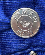 Load image into Gallery viewer, Authentic Armani Jeans Womens Blue Corduroy Straight Leg Jeans Size EUR 28