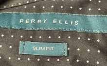 Load image into Gallery viewer, Perry Ellis Mens Black Dotted Print Slim Fit Button-Up Shirt Size XXL With Tag