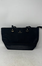Load image into Gallery viewer, Nanette Lepore Womens Brielle Black Leather Inner Pocket Double Handle Tote Bag