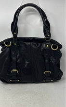 Load image into Gallery viewer, Sabina New York Womens Black Leather Inner Pocket Double Handle Shoulder Bag