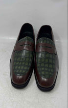 Load image into Gallery viewer, Unbranded Mens Green Brown Leather Slip-On Penny Loafer Shoes Size EUR 46