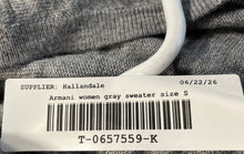 Load image into Gallery viewer, Armani Exchange Womens Gray Long Sleeve Pullover Hoodie Size Small