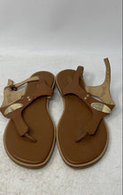 Load image into Gallery viewer, Michael Kors Womens Mandy Brown Leather Slingback Thong Sandals Size 8M